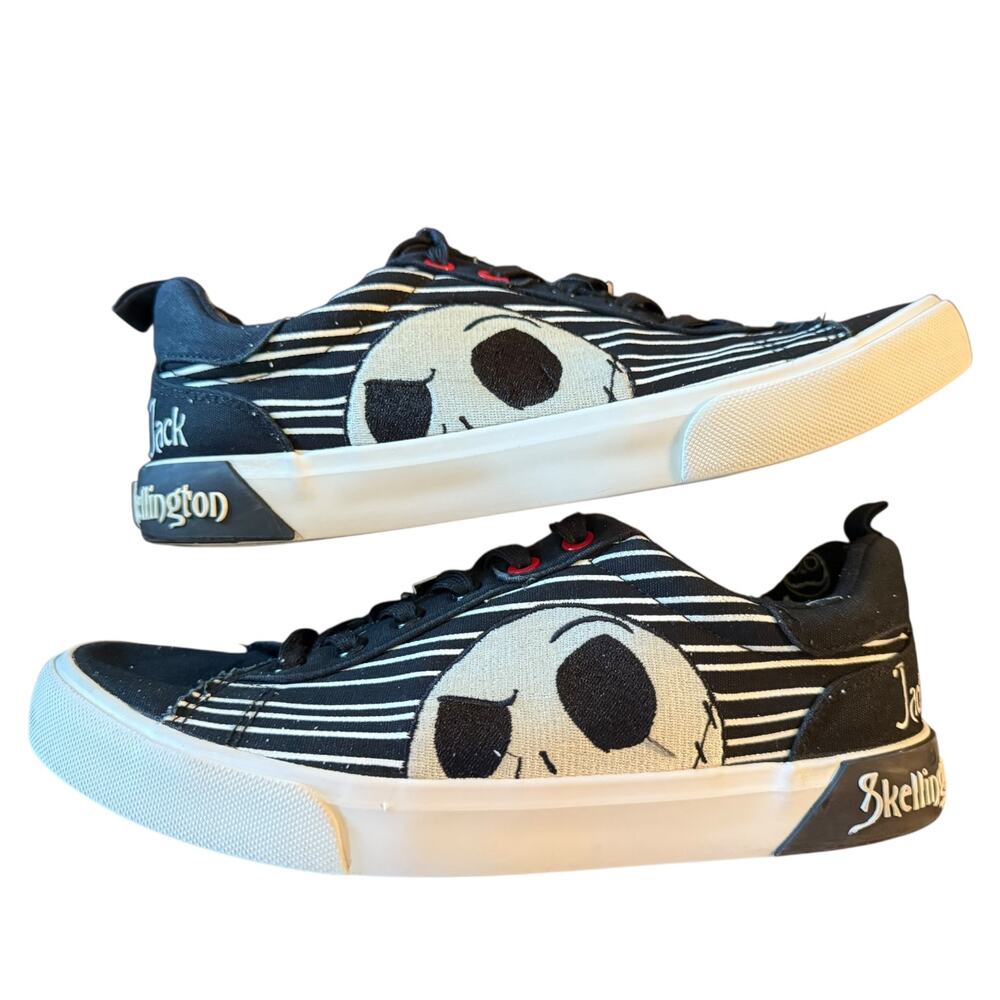 Disney Ground Up Black White Jack Skellington Sneakers Size 9 - Picture 6 of 8